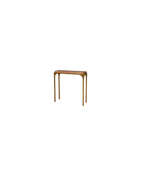 Brass and Pink Marble Console Table, 2000 Brass and Pink Marble Console Table, 2000
