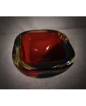 Art Deco Modern Murano Glass Ashtray, Italian Design