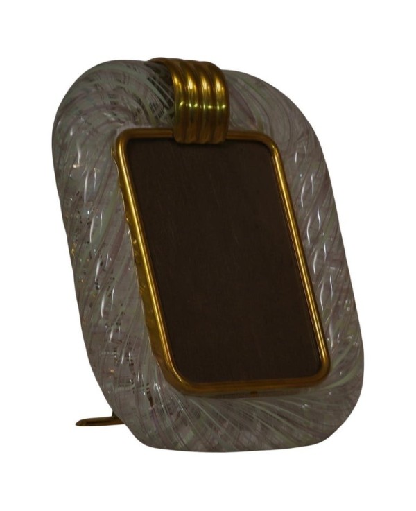 Art Deco Modern Brass and Murano Glass Sculpture