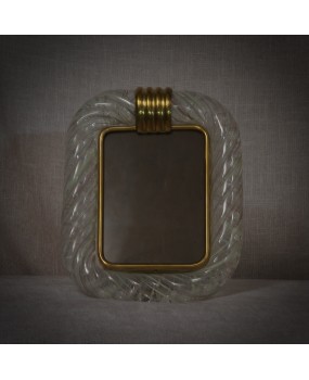 Art Deco Modern Brass and Murano Glass Sculpture