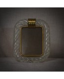 Art Deco Modern Brass and Murano Glass Sculpture