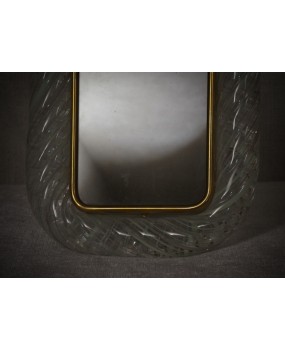 Art Deco Modern Brass and Murano Glass Sculpture