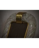 Art Deco Modern Brass and Murano Glass Sculpture