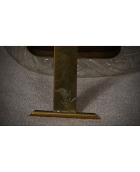 Art Deco Modern Brass and Murano Glass Sculpture