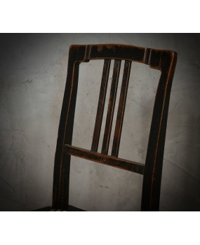 Art Deco Beech Wood Black Lacquered Austrian Piano Chair, 1900