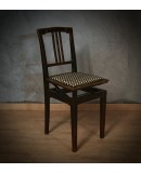 Art Deco Beech Wood Black Lacquered Austrian Piano Chair, 1900