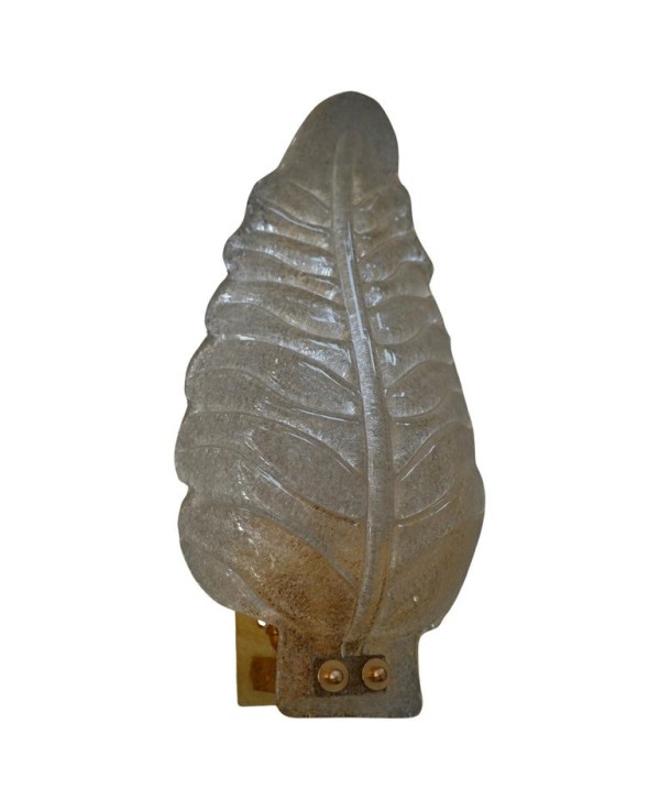 Murano Art Glass Gold "Graniglia" and Brass Wall Light and Sconces