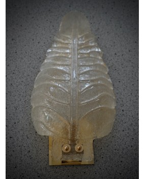 Murano Art Glass Gold "Graniglia" and Brass Wall Light and Sconces