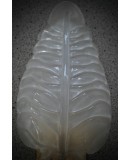 Murano Art Glass Sandblasted Light White and Brass Wall Light and Scon