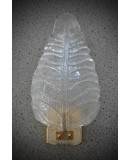 Applique in Vetro Artistico di Murano "Graniglia" Trasparente e Ottone