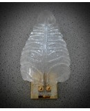 Murano Art Glass "Graniglia" Transparent and Brass Wall Light and Scon