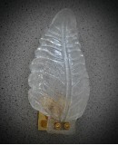 Murano Art Glass "Graniglia" Transparent and Brass Wall Light and Scon