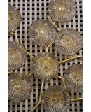 Lampadario/Applique da Parete in Vetro di Murano Color Oro e Ottone