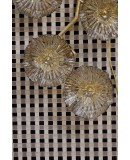 Lampadario/Applique da Parete in Vetro di Murano Color Oro e Ottone