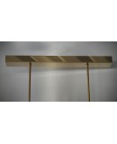 Lampadario Rettangolare in Vetro Blu di Murano e Ottone