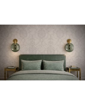 Murano Round Pink Glass and Brass Modern Wall Light and Sconces