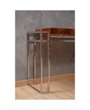 Aldo Tura in the stile Chrome and Wood Console Table, 1970