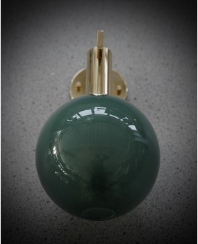 Murano Art Glass and Brass Green Color Art Deco Wall Light and Sconces