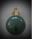 Murano Art Glass and Brass Green Color Art Deco Wall Light and Sconces