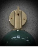 Murano Art Glass and Brass Green Color Art Deco Wall Light and Sconces