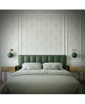 Applique Art Déco in Vetro di Murano e Ottone di Colore Verde