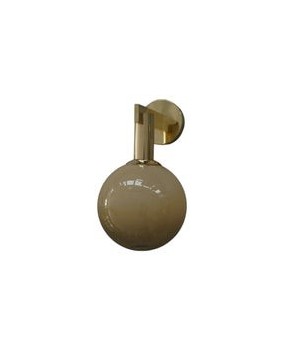 Murano Art Glass and Brass Cream Color Art Deco Wall Light and Sconces