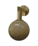 Murano Art Glass and Brass Cream Color Art Deco Wall Light and Sconces