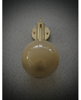 Murano Art Glass and Brass Cream Color Art Deco Wall Light and Sconces