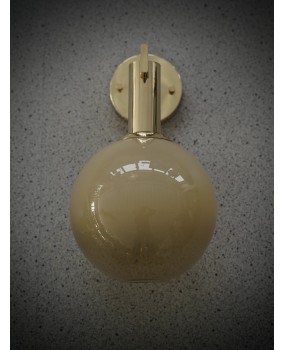 Murano Art Glass and Brass Cream Color Art Deco Wall Light and Sconces
