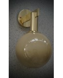 Murano Art Glass and Brass Cream Color Art Deco Wall Light and Sconces