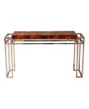 Aldo Tura in the stile Chrome and Wood Console Table, 1970
