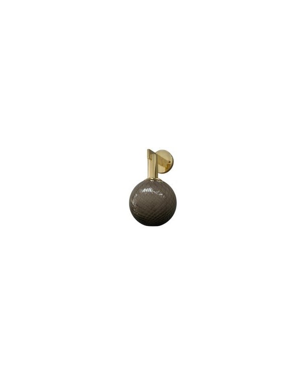 Murano Art Glass and Brass Smoky Color Art Deco Wall Light and Sconces