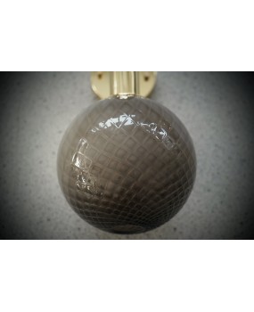 Murano Art Glass and Brass Smoky Color Art Deco Wall Light and Sconces