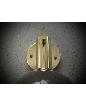 Murano Art Glass and Brass Smoky Color Art Deco Wall Light and Sconces