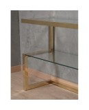 MidCentury Brass and Glass Italian Console Table, 1970 MidCentury Brass and Glass Italian Console Table, 1970