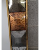 Mid Century Murano Art Glass and Brass Italian Mirror