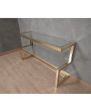 MidCentury Brass and Glass Italian Console Table, 1970 MidCentury Brass and Glass Italian Console Table, 1970