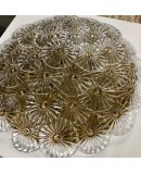 Lampadario / Plafoniera in Vetro Artistico di Murano Trasparente