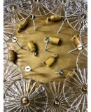 Murano Art Glass Transparent Mid-Century Chandelier and Ceiling Light