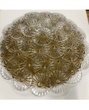 Murano Art Glass Transparent Mid-Century Chandelier and Ceiling Light