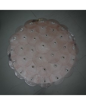 Lampadario / Plafoniera in Vetro di Murano Color Rosa