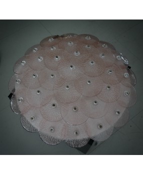 Murano Art Deco Glass Pink Color Chandelier and Ceiling Light
