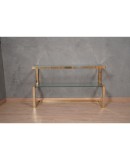 MidCentury Brass and Glass Italian Console Table, 1970 MidCentury Brass and Glass Italian Console Table, 1970