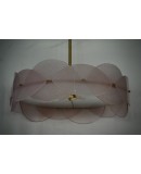 Lampadario rotondo in Vetro di Murano Rosa