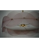 Lampadario rotondo in Vetro di Murano Rosa