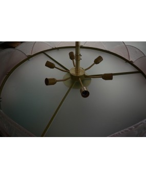 Lampadario rotondo in Vetro di Murano Rosa