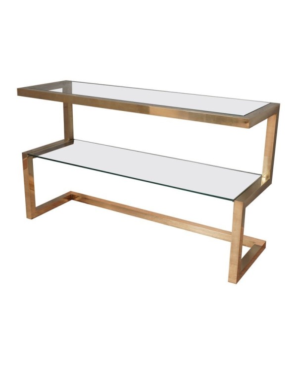CO 49 Consolle MidCentury in ottone e vetro Italia, 1970