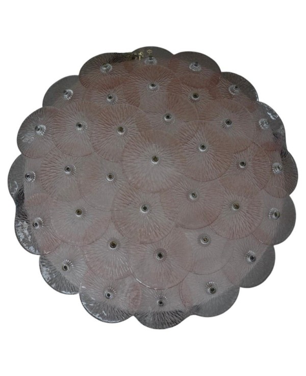 Lampadario / Plafoniera in Vetro di Murano Color Rosa