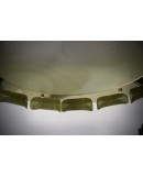 Murano Green Art Glass and Brass Chandelier and Pendant