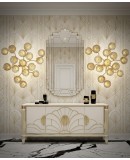 Murano Art Glass and Brass Midcentury Chandelier / Wall Light